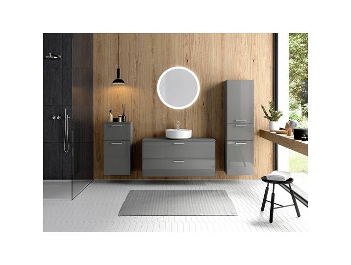 Waschtisch MYBA XI 120cm Grau/Hochglanz Grau