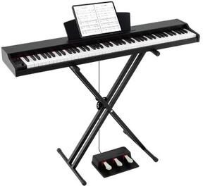 Costway 88-Key Keyboard Piano Set with Adjustable Stand-Black