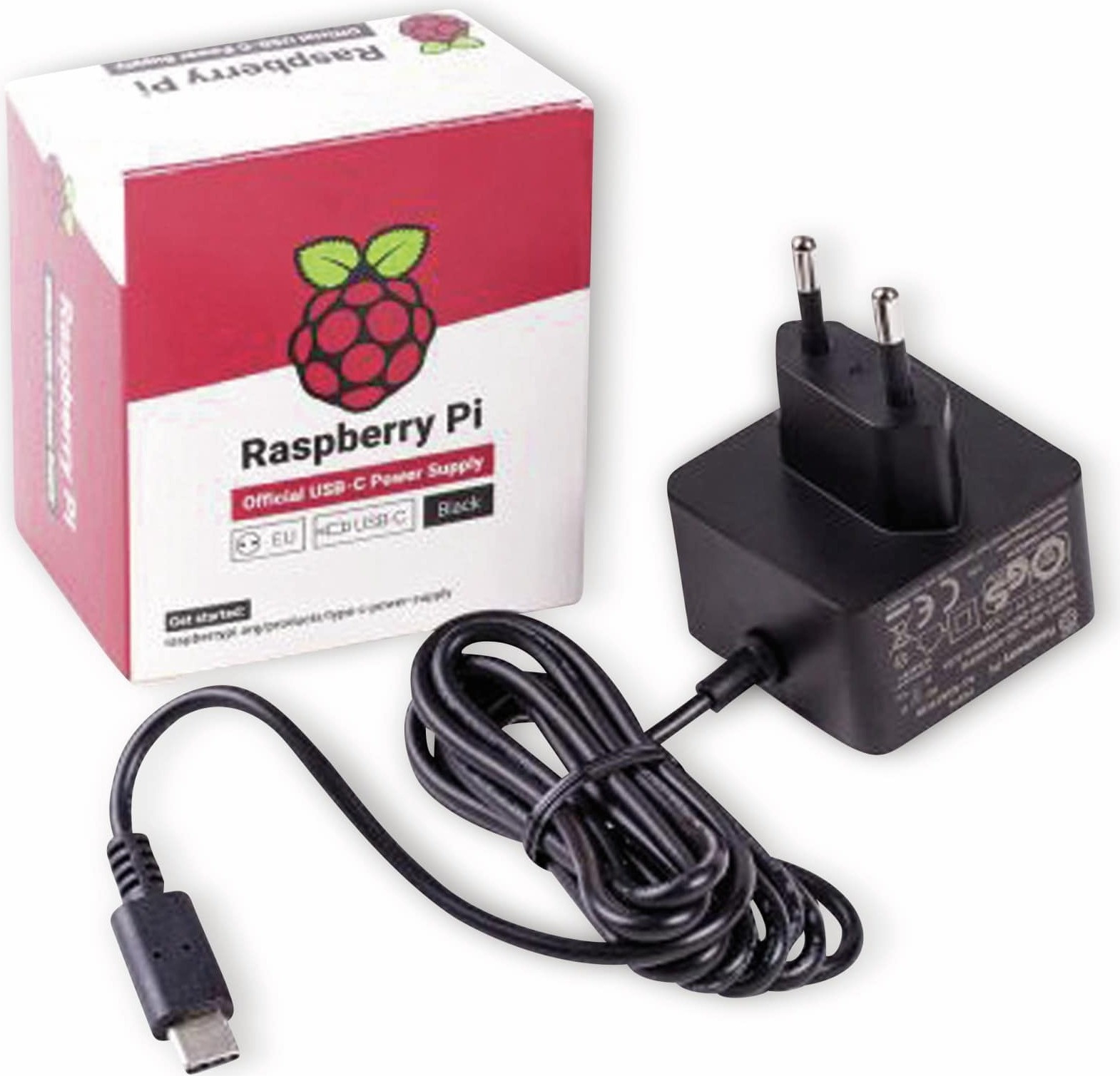 Raspberry SC0217 Raspberry Netzteil Original voor PI4 USB C 5.1V 3A zwart
