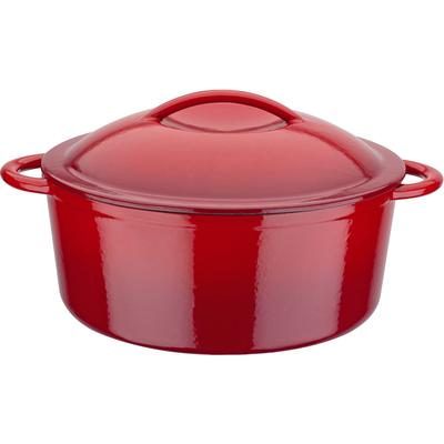 Kochtopf GSW "Red Shadow", rot (rot, schattiert), H:10cm Ø:24cm, Töpfe, Kochtopf, Dunstzapfen im Deckel zum Garen im eigenen Saft, Induktion, Ø 24 cm