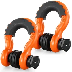 VEVOR 2er-Pack 3/4 Zoll D-Ring-Schäkel mit 7/8 Zoll Schraubstift Bruchfestigkeit 28500kg