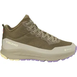 Viking, Damen, Wanderschuhe, Motion Mid GTX (41), Grün, Beige