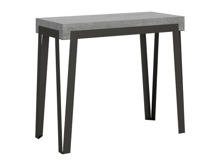 Console extensible effet béton gris 90x40/300 cm
