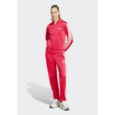 Trainingsanzug ADIDAS SPORTSWEAR "DAYREADY", Damen, Gr. S, rot (power pink, crystal linen), Obermaterial: 100% Polyester, Sportanzüge Trainingsanzug