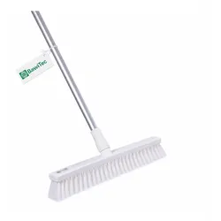 Spezial Hygiene Besen Hygienebesen 40cm Breit mit Aluminiumstiel 145cm Lang HACCP weiß Lebensmittel