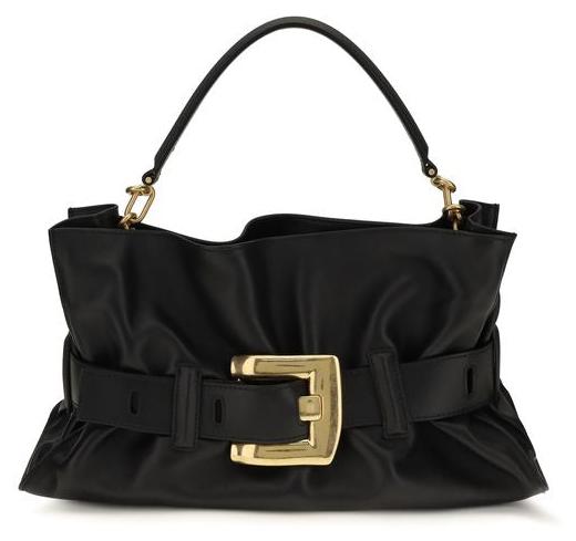 Balmain Handtasche aus Kalbsleder in Schwarz
