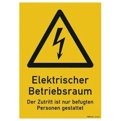 PROTEC Warnschild Elektr. Betriebsraum PWSEB (210x297mm)