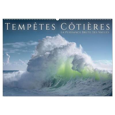 Tempêtes côtières - La puissance brute des vagues (Calendrier mural 2027 DIN A2 vertical), CALVENDO calendrier mensuel