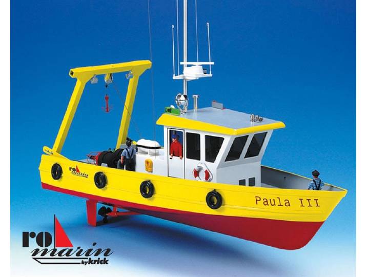 Krick RC-Boot Romarin RC Schiff Paula Bojenausleger Arbeitsschiff Baukasten 1:25