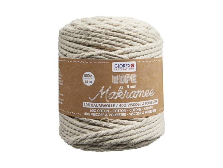 Glorex Makramee Rope Taupe 500 g 5 mm
