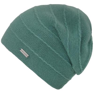Beanie CHILLOUTS "Artemis Hat", Damen, grün (mint), Materialmix, Strukturmuster, unifarben, Mützen Beanie, mit doppellagiger Verarbeitung, raffinierter Strickstruktur