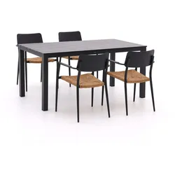 + 10 % Kassenrabatt | Bellagio Cino/Menzano 160 cm Gartenmöbel-Set 5-teilig stapelbar