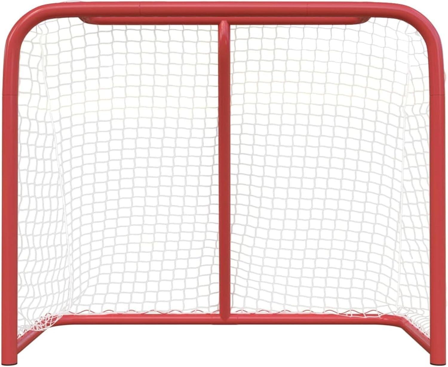 Hockeytor in Rot und Weiß, 183 x 71 x 122 cm, aus Polyester für Innen- und Außenbereiche sowie Wohnzimmer und Schlafzimmer