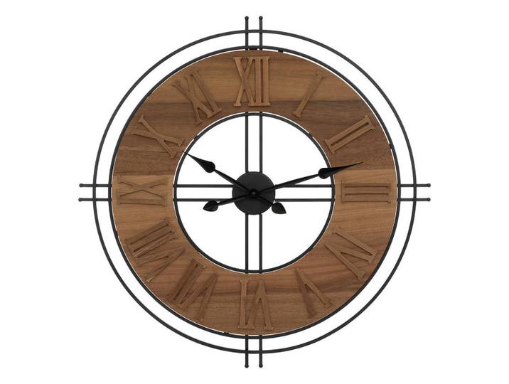Atmosphera Createur d´interieur UHR Dorian Ø 65 cm, Braun, 65.5x65.5x3.7 cm, Dekoration, Uhren, Wanduhren