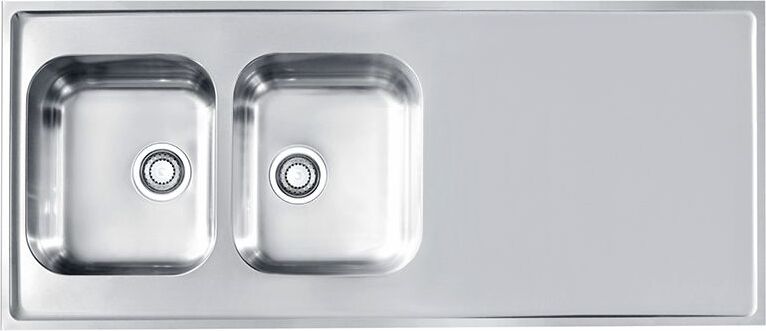 ALVEUS Doppelbecken-Aufsatzspüle Classic Pro 110 / Ausschnittsmaß 720 x 410 mm / Spüle / Auflagespüle / Zweibeckenspüle / Edelstahlspüle