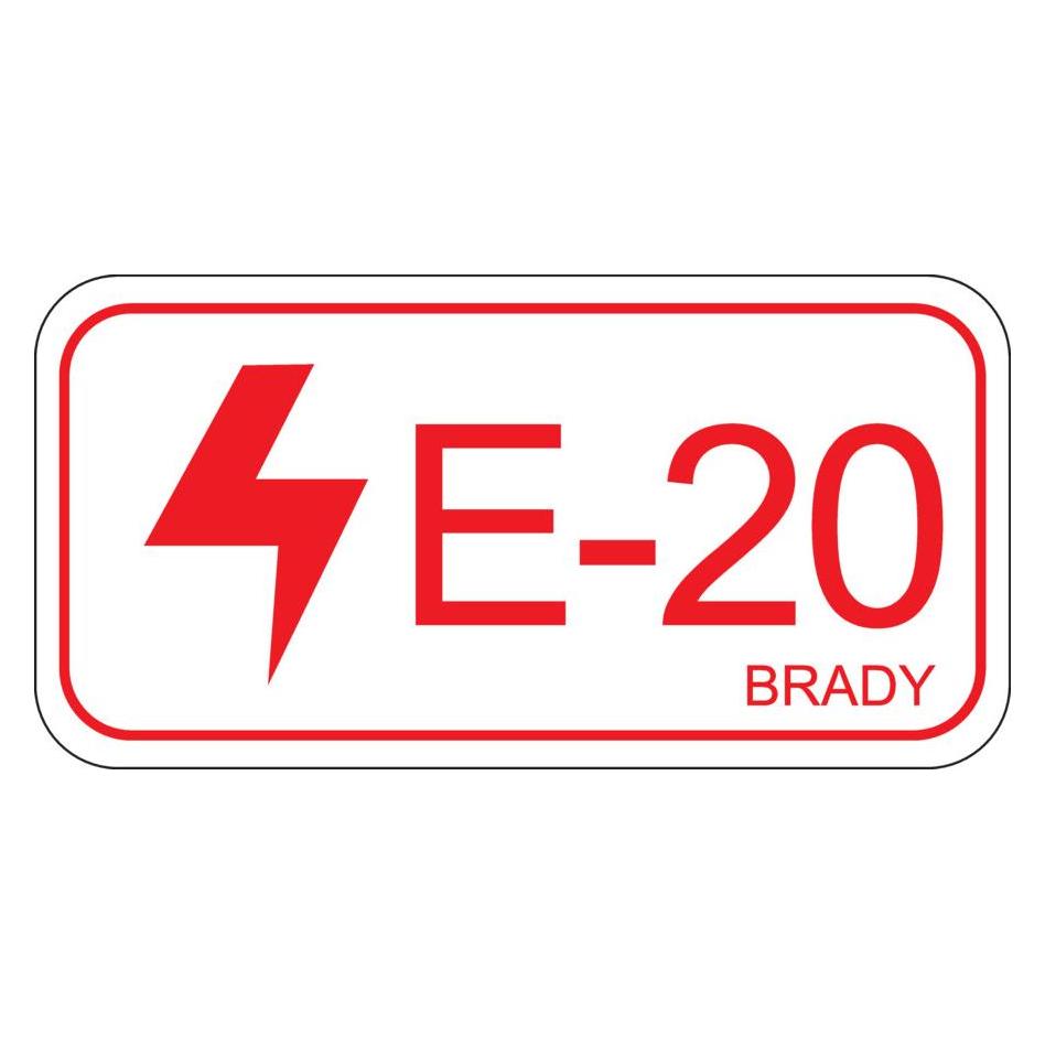 Brady Etiketten für Energiequellen, elektrischer Bereich (ENERGY TAG-E-20-75X38MM-SA/5)