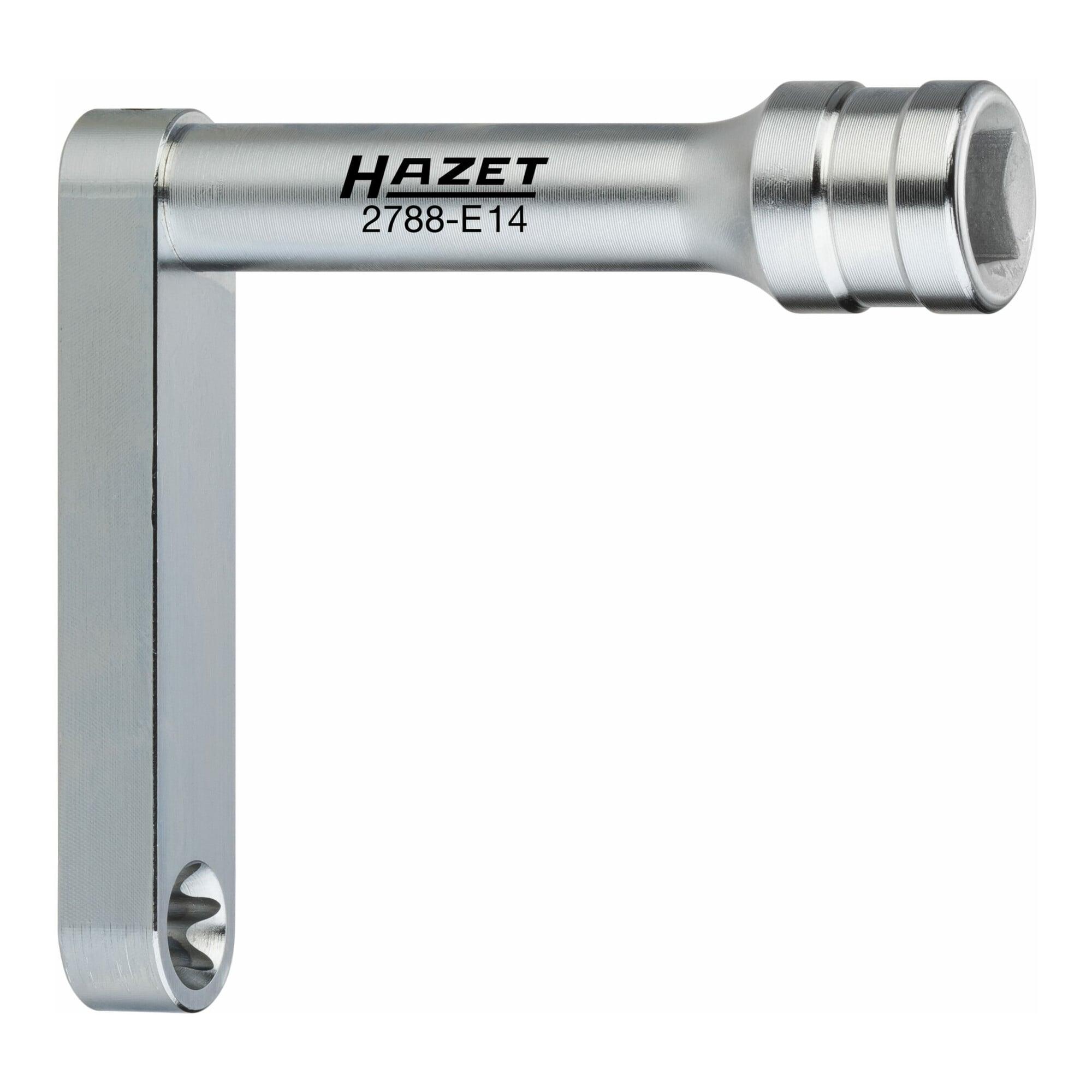 HAZET Nockenwellenräder-Verschraubung Spezialwerkzeug 2788-E14 Vierkant hohl 12,5 mm (1/2 Zoll) Außen TX Profil E14)