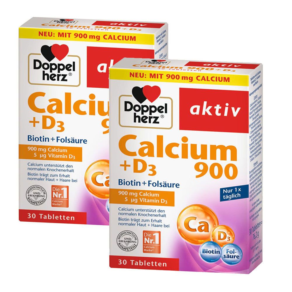 Doppelherz Calcium 900 + D3 2x30 St Tabletten