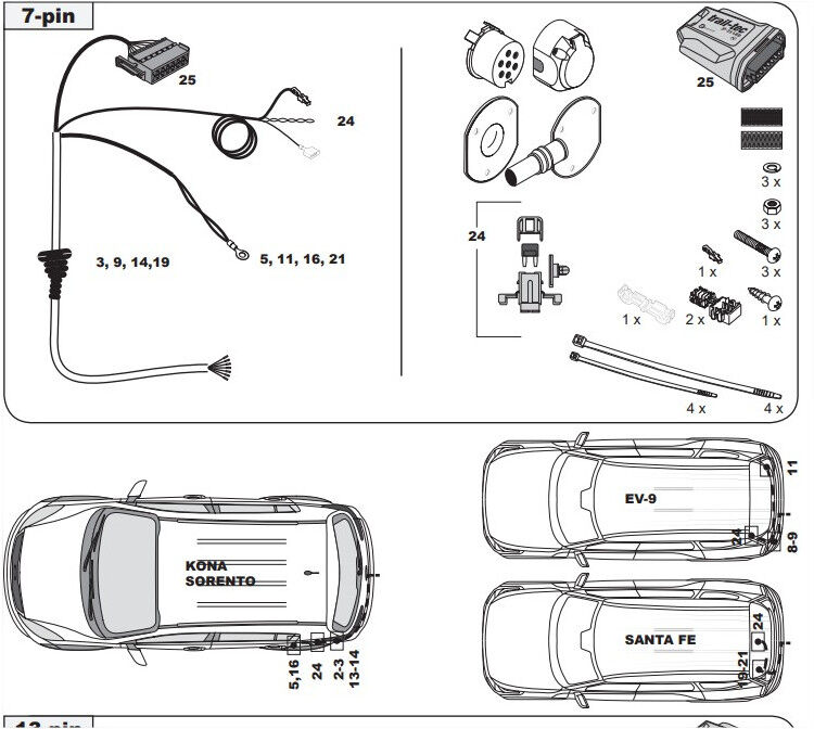 FAISCEAU SPECIFIQUE 7 BROCHES POUR HYUNDAI KONA (04/23-)