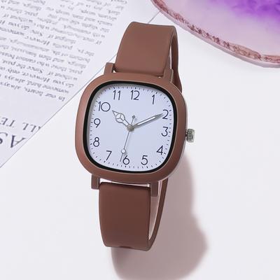 Friendly Fresh Finds Fashion Brand Bear Quartz Silicone Watch For Women Casual Jelly Gift For Girls brown