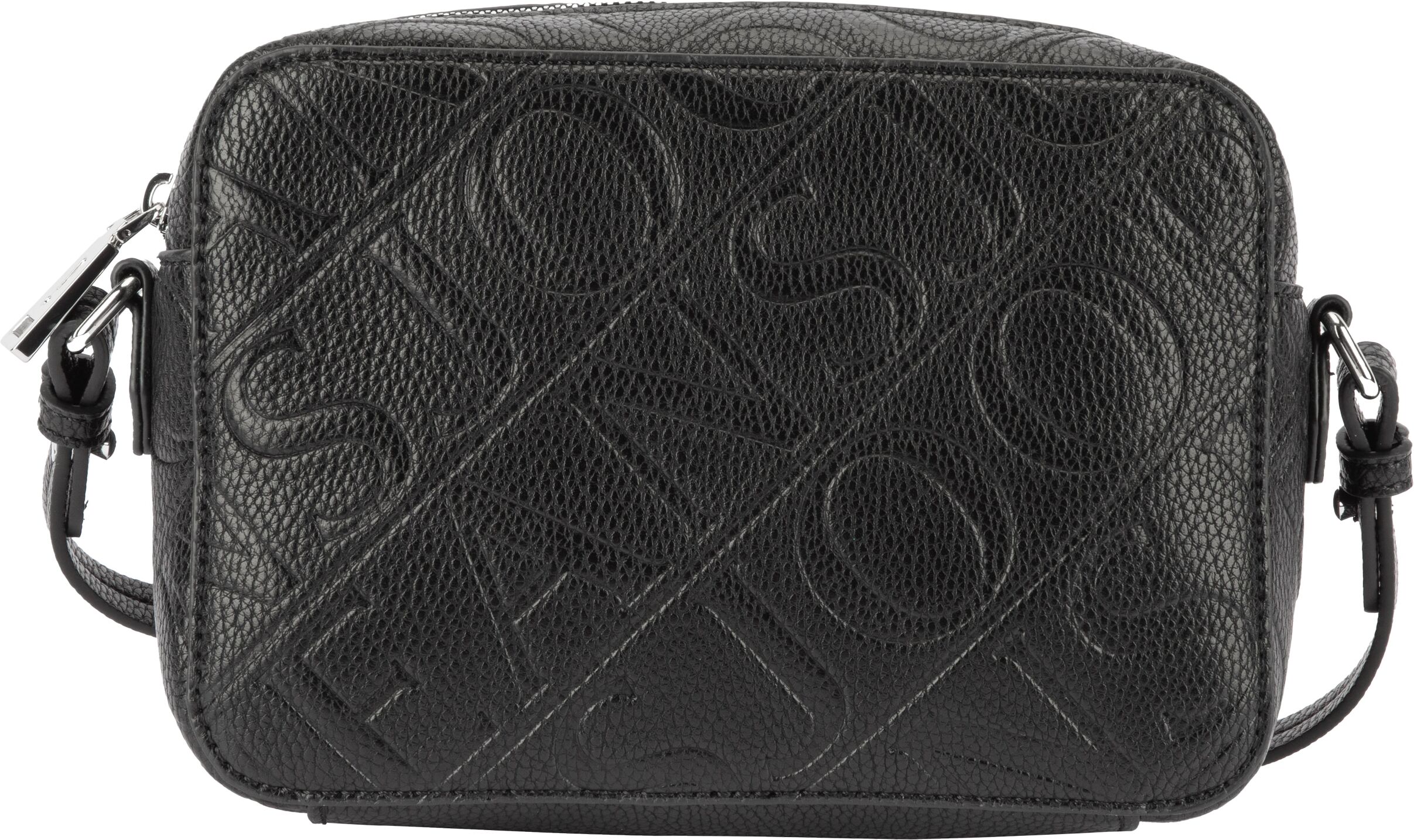 Schultertasche JOOP JEANS "strambo cloe shoulderbag shz", Damen, Gr. B/H/T: 21,5cm x 15cm x 6cm, schwarz, Lederimitat, Taschen Schultertasche, Damen Umhängetasche mit Logoprägung schwarz B/H/T: 21,5cm x 15cm x 6cm