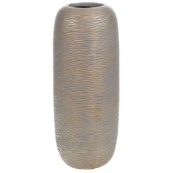 Vase Patio 50 cm - Grau Rund Amadeus Harz 20x20 cm