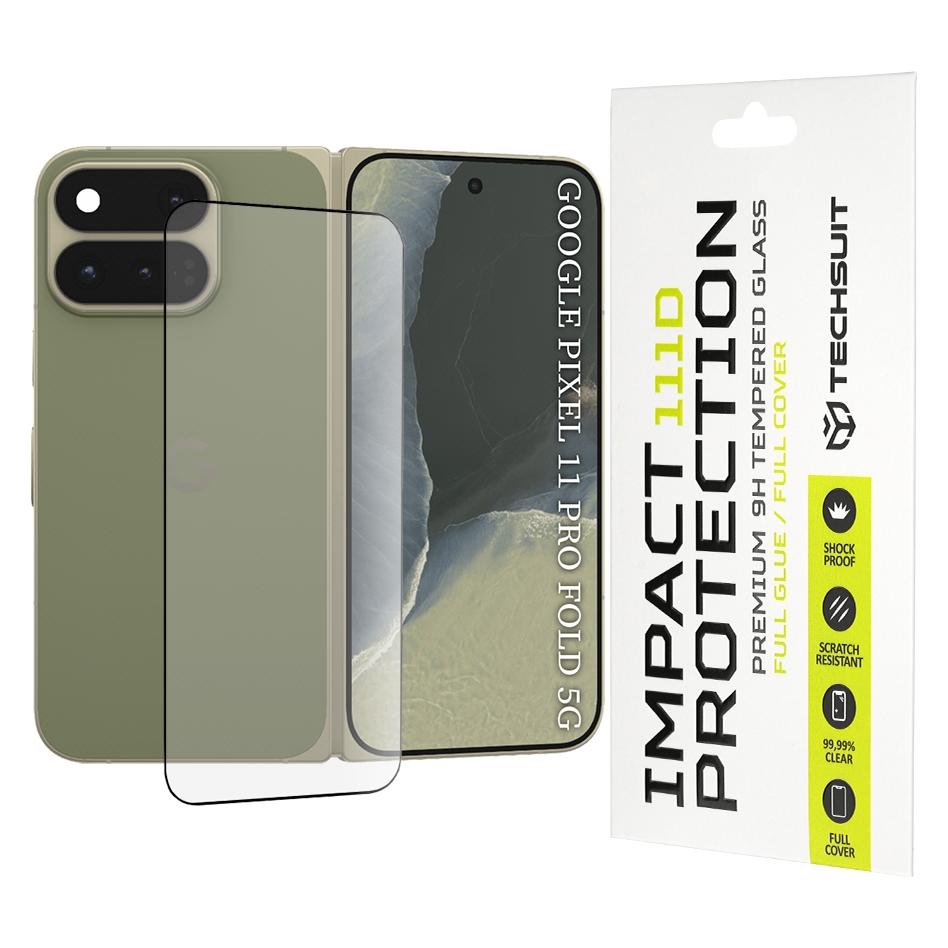 Techsuit - 111D Full Cover / Full Glue Glas - Google Pixel 11 Pro Fold - Schwarz (Google Pixel 11 Pro Fold) (72340717)