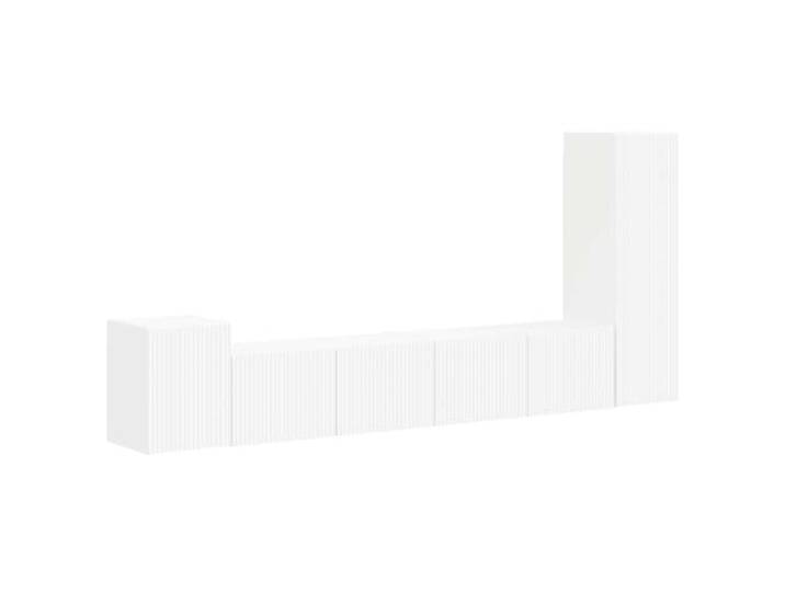 KGFHERENB TV-Schrank Set Wandmontiert 3-Teilig Hängeschrank Weiß Modulare Hängeschränke fürs Wohnzimmer, flexible Montage an der Wand schafft wertvolle Bodenfreiheit und Ordnung.