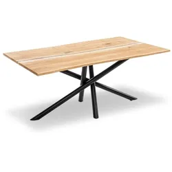 G+K Esstisch New Jersey Holz Braun Wildeiche 220 x 100 cm