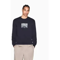 A|X Armani Exchange für Herren. XM002446AF22124UB101 Diagonal Fleece Sweatshirt marineblau (XL), Lässig, Baumwolle