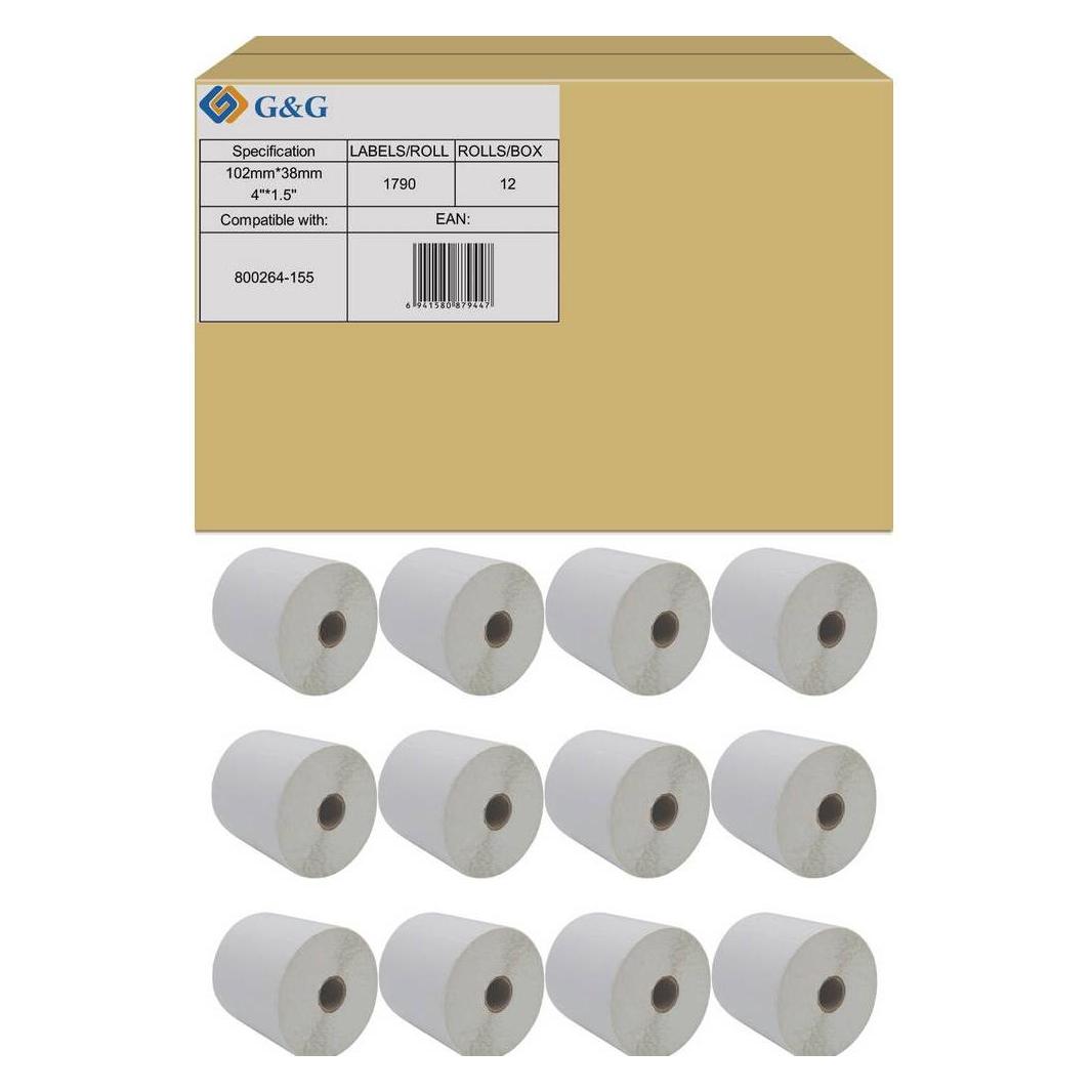 G&G Etiketten 102 x 38 mm 12 St. ET-Z-G-800264-155 Adress-Etiketten (102 mm) (ET-Z-G-800264-155)