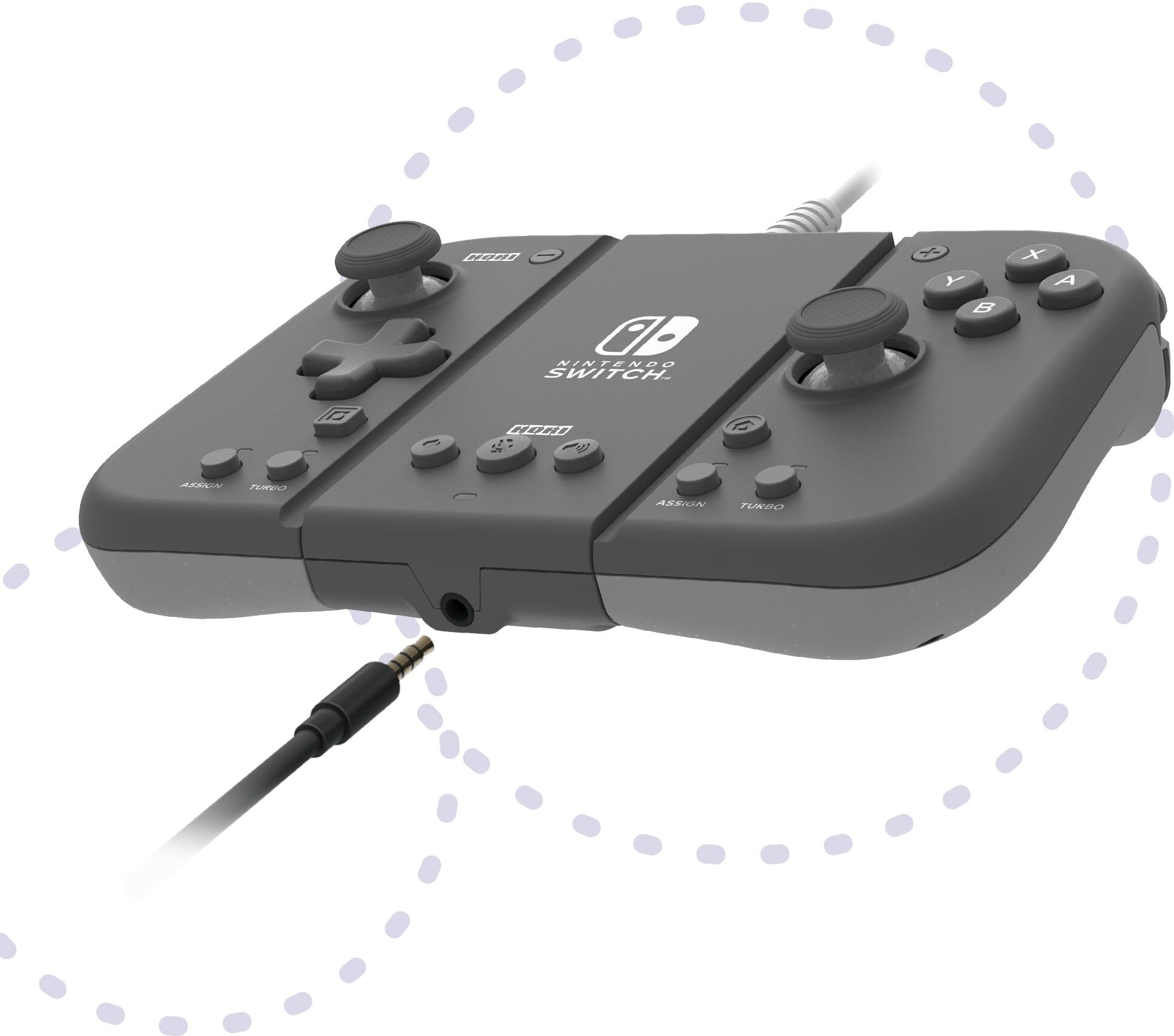 HORI Split Pad Compact Attachment Set for Nintendo Switch - Slate Grey