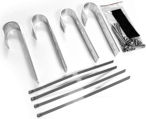 Technaxx 5077 Zonnepaneelhouder Aluminium Grijs 4 stuks voor montage op rails