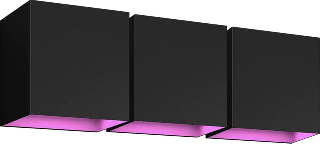 Philips Hue Resonate Downward LED Wandlamp zwart 3-pack