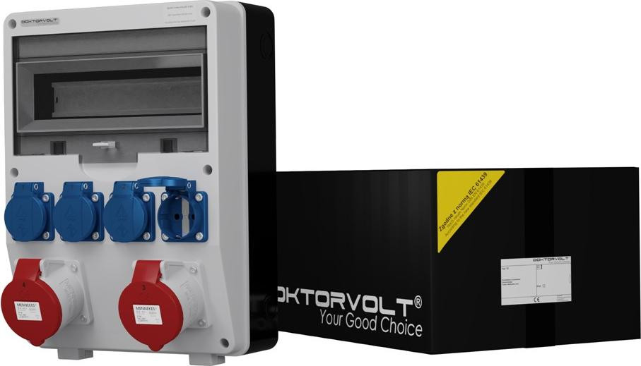 Doktorvolt Bouwstroomverdeeler TD 2x32A 4x230V model 2176