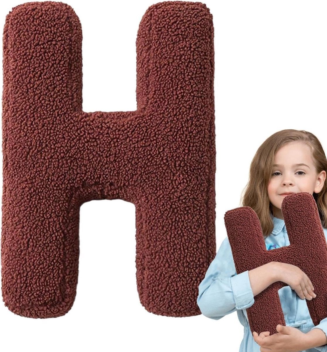 Pluche Letterkussen voor Kinderen - Decoratief Alfabetkussen - Alle 26 Engelse Letters - Diverse Kleuren