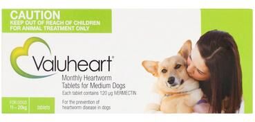 Valuheart For Medium Dogs 23 - 44 Lbs (Green) 6 Pack
