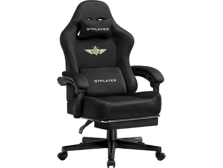 Chaise de gaming - GTPLAYER - GTPLAYER - Tissu respirant - Rembourrage à ressorts intégré - Dossier réglable 90–150°