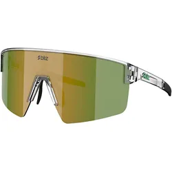 Bliz, Unisex, Sportbrille, P004 Small (Transparent White, Braun W GREEN MULTI), Weiss