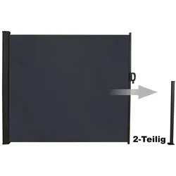 Seitenmarkise Windschutz Markise Sichtschutz Sonnenschutz Wintergarten 300 L x H.160cm