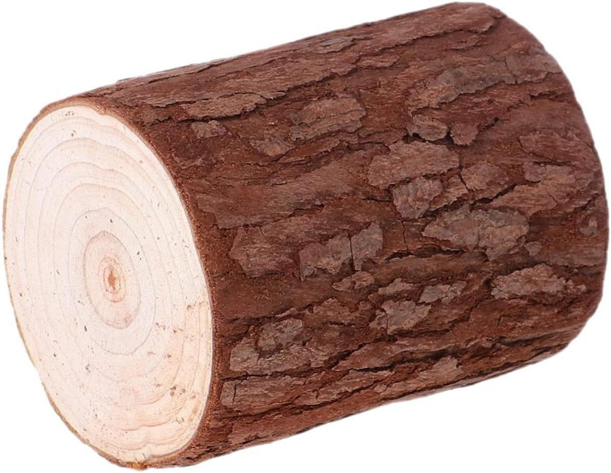 Houten Staak Kandelaar Decoratie Log Display Standaard Landelijke Stijl B/D: 7,5 x 7 cm