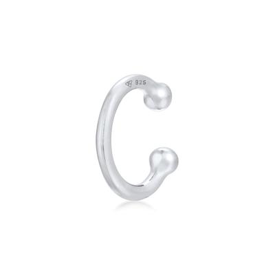 Single-Ohrstecker ELLI "ClipOn Nasenpiercing Septum Basic Kugel 925 Silber", Damen, Gr. onesize, ohne Stein, Silber 925 (Sterlingsilber), silber, Ohrringe