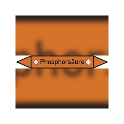 Rohrleitungskennzeichen Phosphorsäure - 100x15 mm Folie selbstklebend