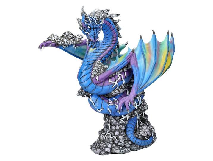 Figuren Shop GmbH Fantasy-Figur Drachenfigur - Luftdrache Ryvthys - Derek Frost - Elementardrache Deko