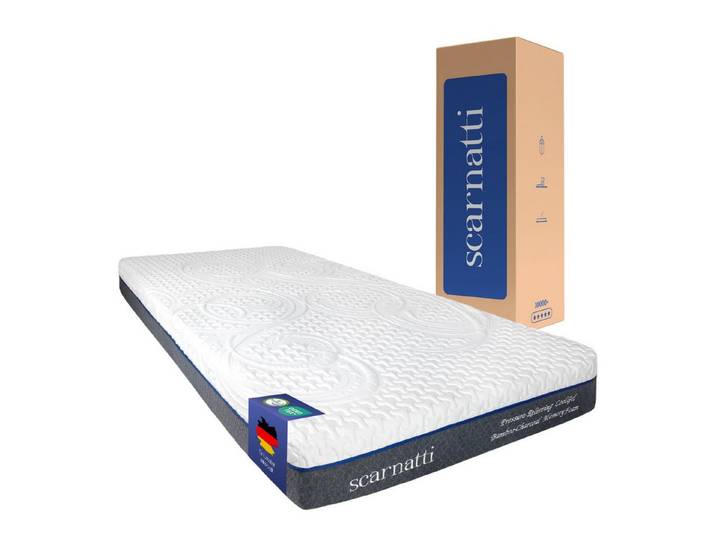 Visco-Matratze Visco Matratze 90x200 cm H3/H4, 7-Zonen Gel Memory Foam, 18 cm hoch, scarnatti, 18 cm hoch, 18 cm hoch, Wendematratze H3/H4, 7-Zonen-Aufbau, Gel Memory Foam
