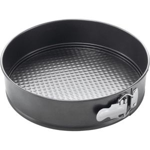 Metaltex Backform Superior 220605038 mit Flachboden, aus Stahl, Ø 26 cm, schwarz, antihaftbeschichtet, Springform