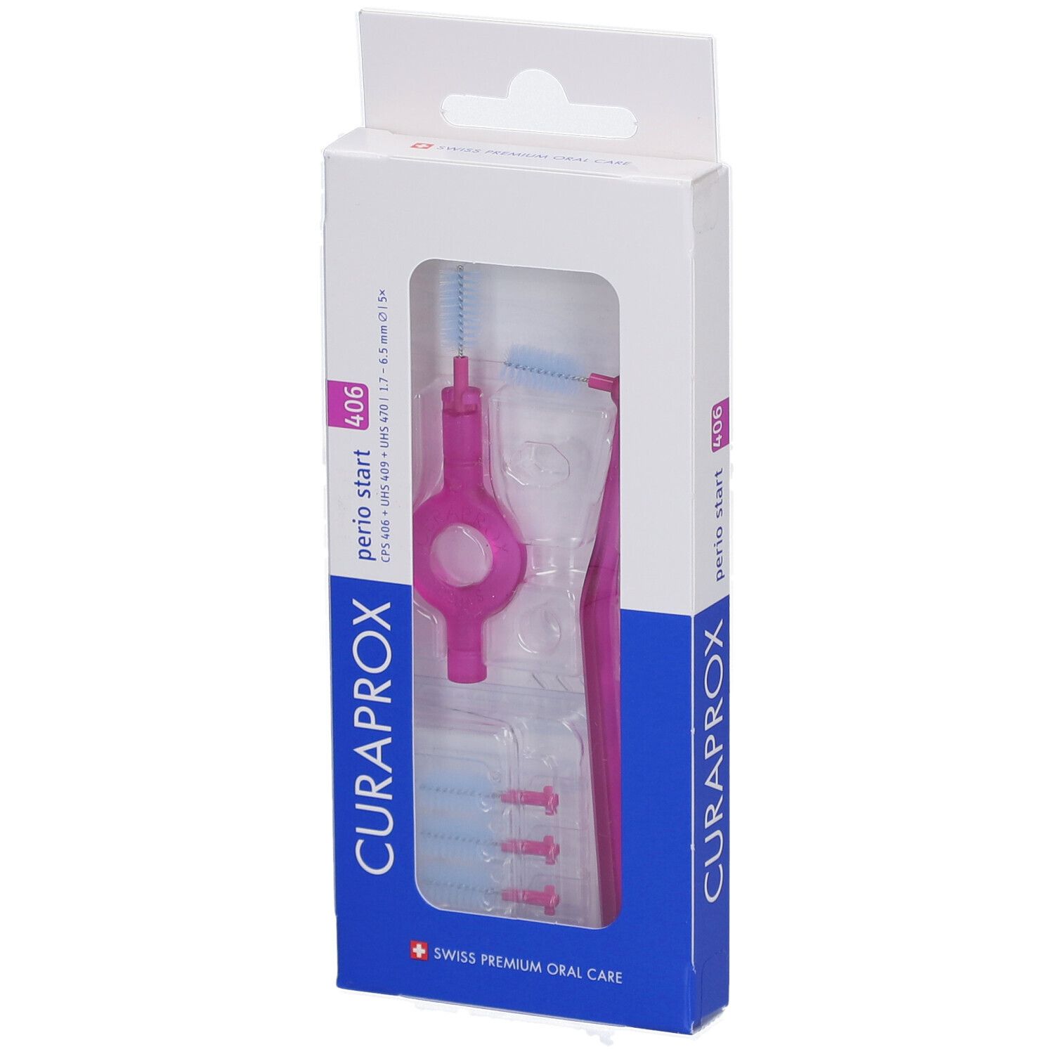 Curaprox Interdental Set CPS 406 pink 5+2 St 1 Zahnbürste