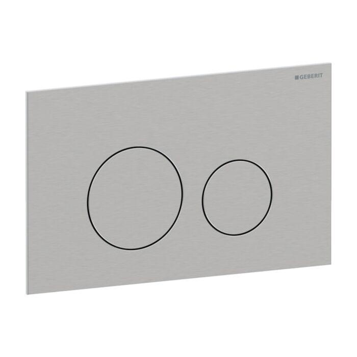 Geberit Sigma 40 Round Betätigungsplatte 115628FW1 Round, gebürstet, easy-to-clean-beschichtet, für 2-Mengen-Spülung, Round