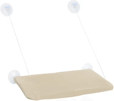 Inspire Picks Premium Window Mounted Cat Hammock Heavy Duty Hanging Bed & Sunny Perch For Cats khaki