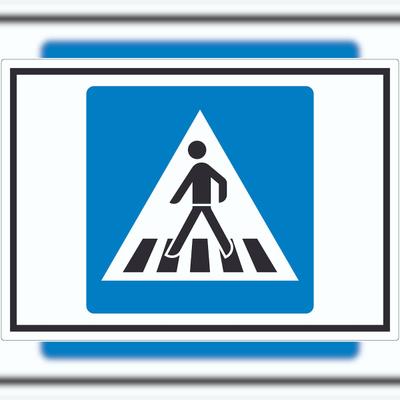 HB-Druck Fußgängerüberweg Symbol Aufkleber A7 (74x105mm)
